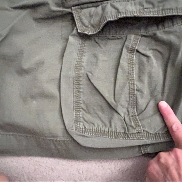 Vintage 1990s Polo Jeans Company 1967 Military Green Paratrooper Cargo Shorts - Picture 5 of 10